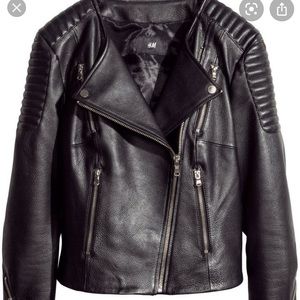 H&M real leather jacket